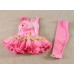 'Rare Editions' Sleeveless Pink Flamingo Tutu Dress + Tights Set